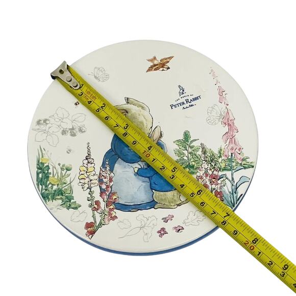Beatrix Potter Momma & Peter Rabbit Easter Dessert Pedestal Cake Stand 7" NEW - Picture 5 of 6